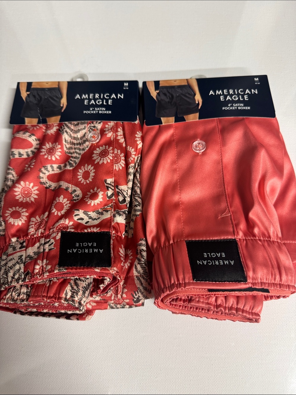 Satin Boxers Mens Medium 2 Pack American Eagle